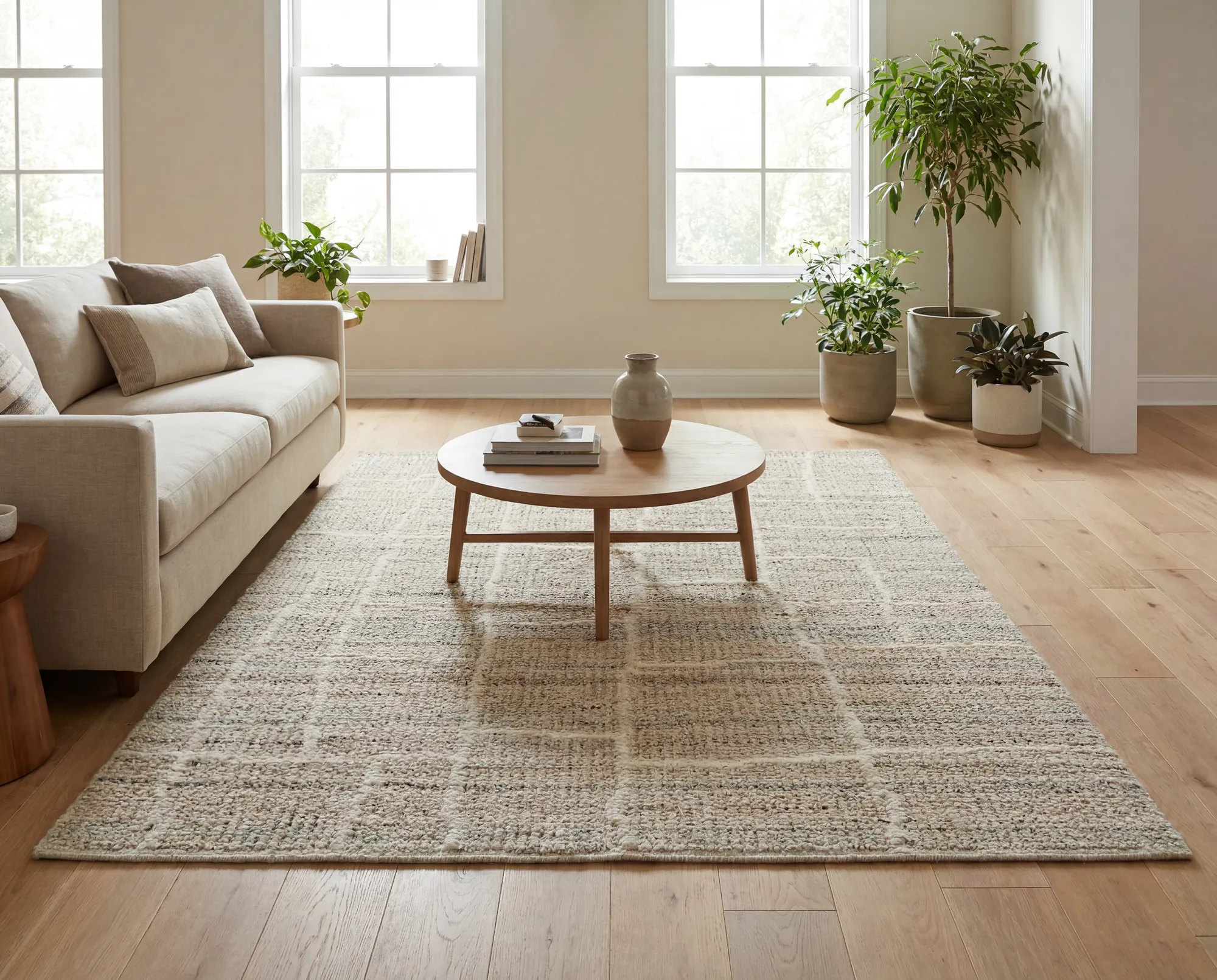 Sandstone, a hand-woven wool rug by Exellica Home